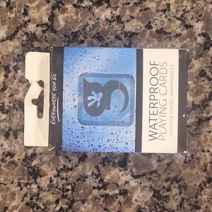 Waterproof Playing Card new sealed w/ plastic storage case Geckobrands GWP-47105